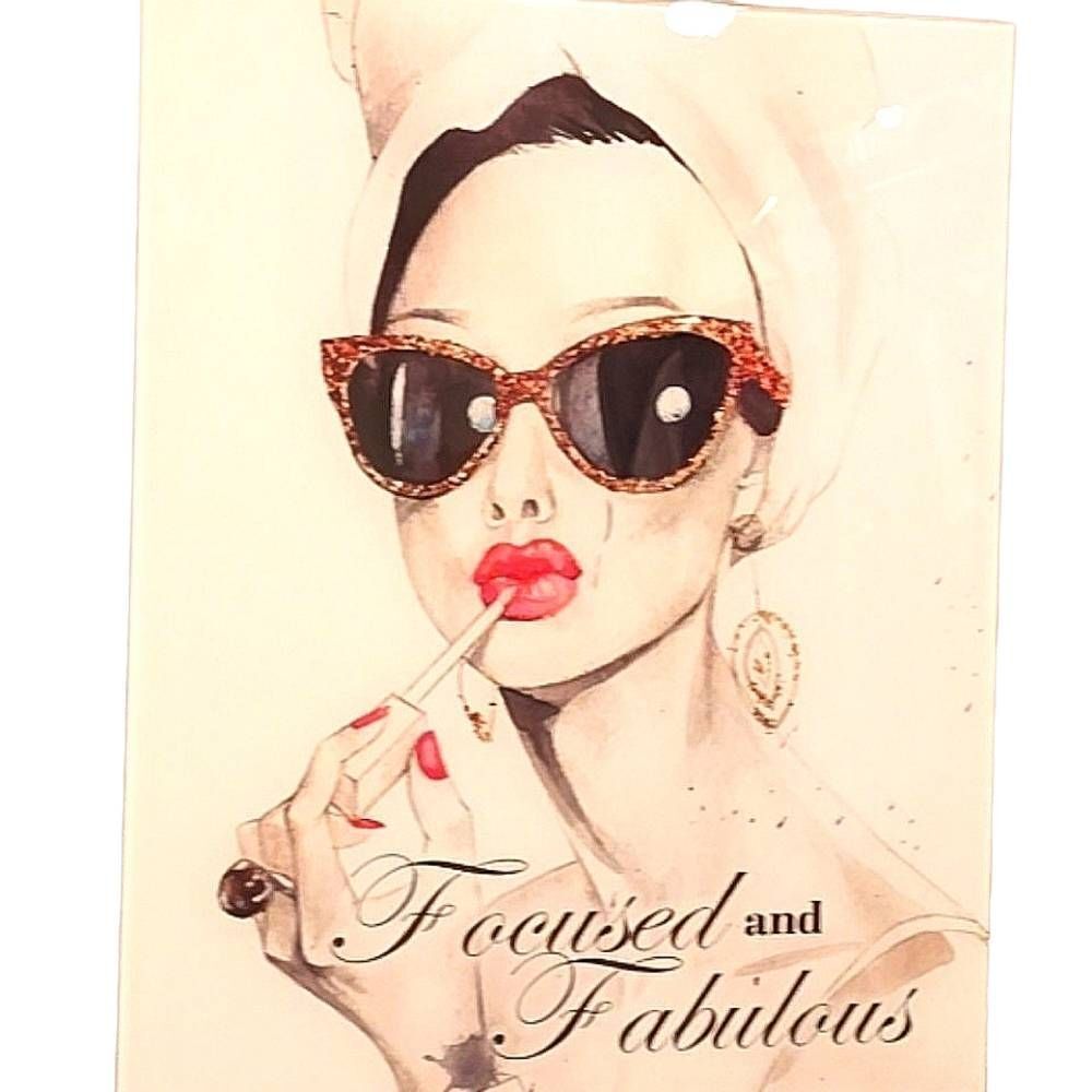 RongRong Audrey Hepburn Focused & Fabulous Glass Wall/Desk Decor